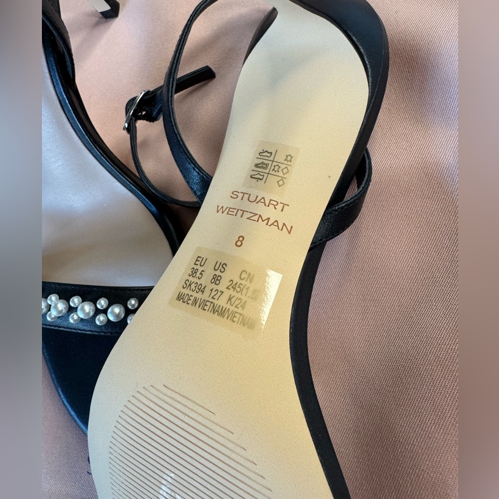 New Stuart Weitzman Dancer Demi Pearl Heels - Picture 3 of 5